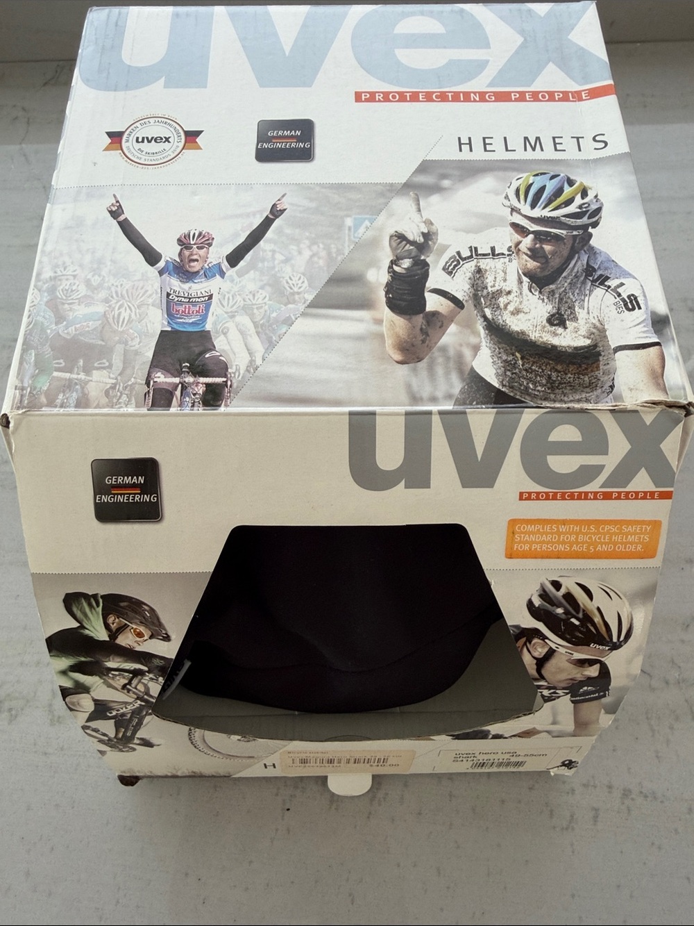 Kids Uvex Hero Shark Blue Bike Helmet Size 49-55cm